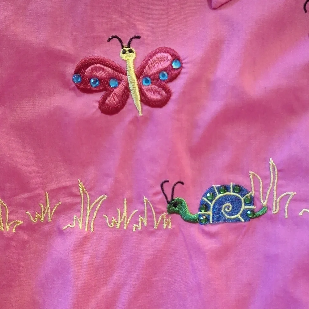 Breckenridge Pink Embroidered Button Up Shirt Extra Large - Picture 6 of 6